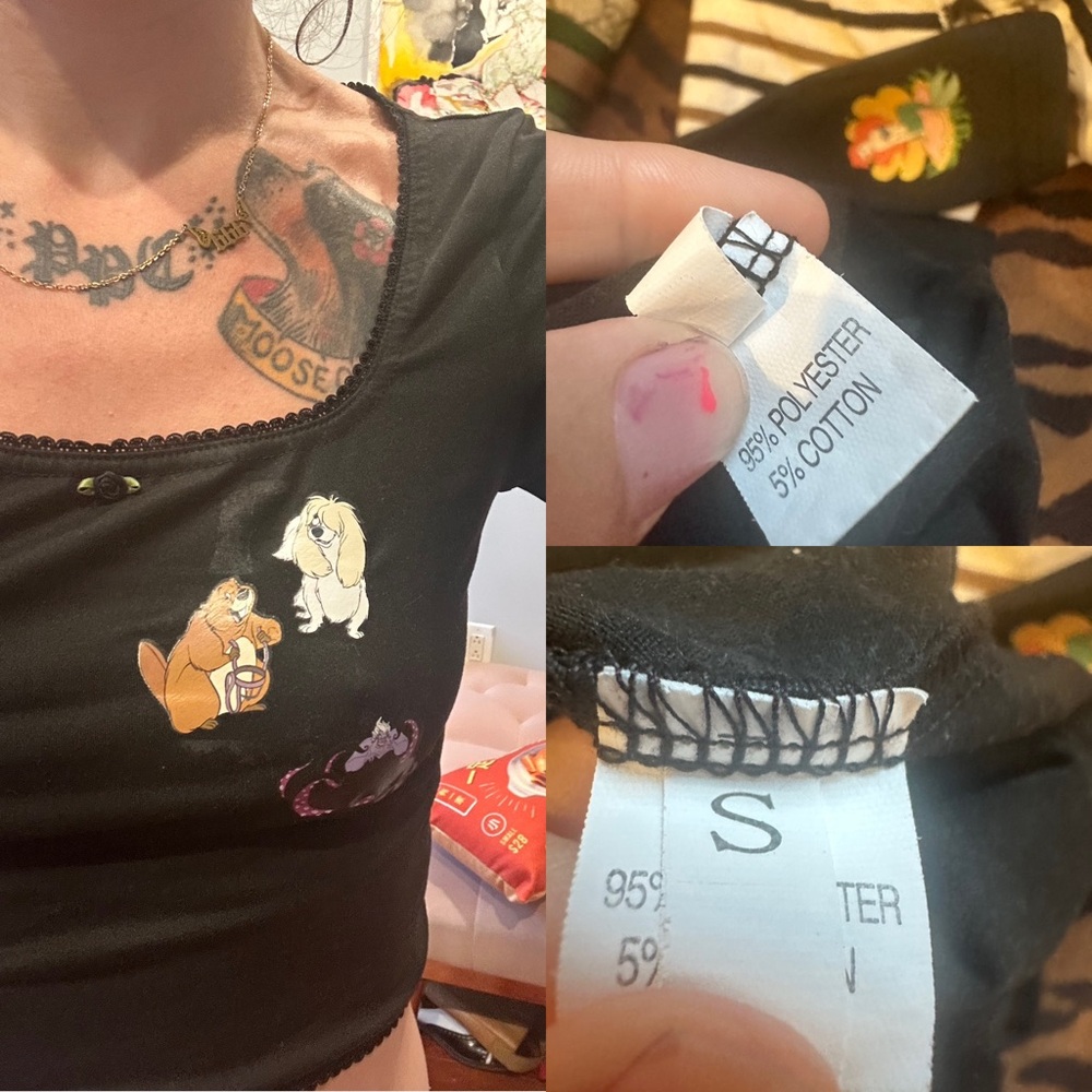 DIY little mermaid and random lady and the tramp characters crop top - Picture 7 of 17